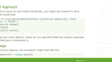 How to Count Distinct Fields in Java Objects using Reflection