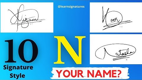 N SIGNATURE | N Signature Style | N Signature Style Tutorial | How to write signature | My name sign