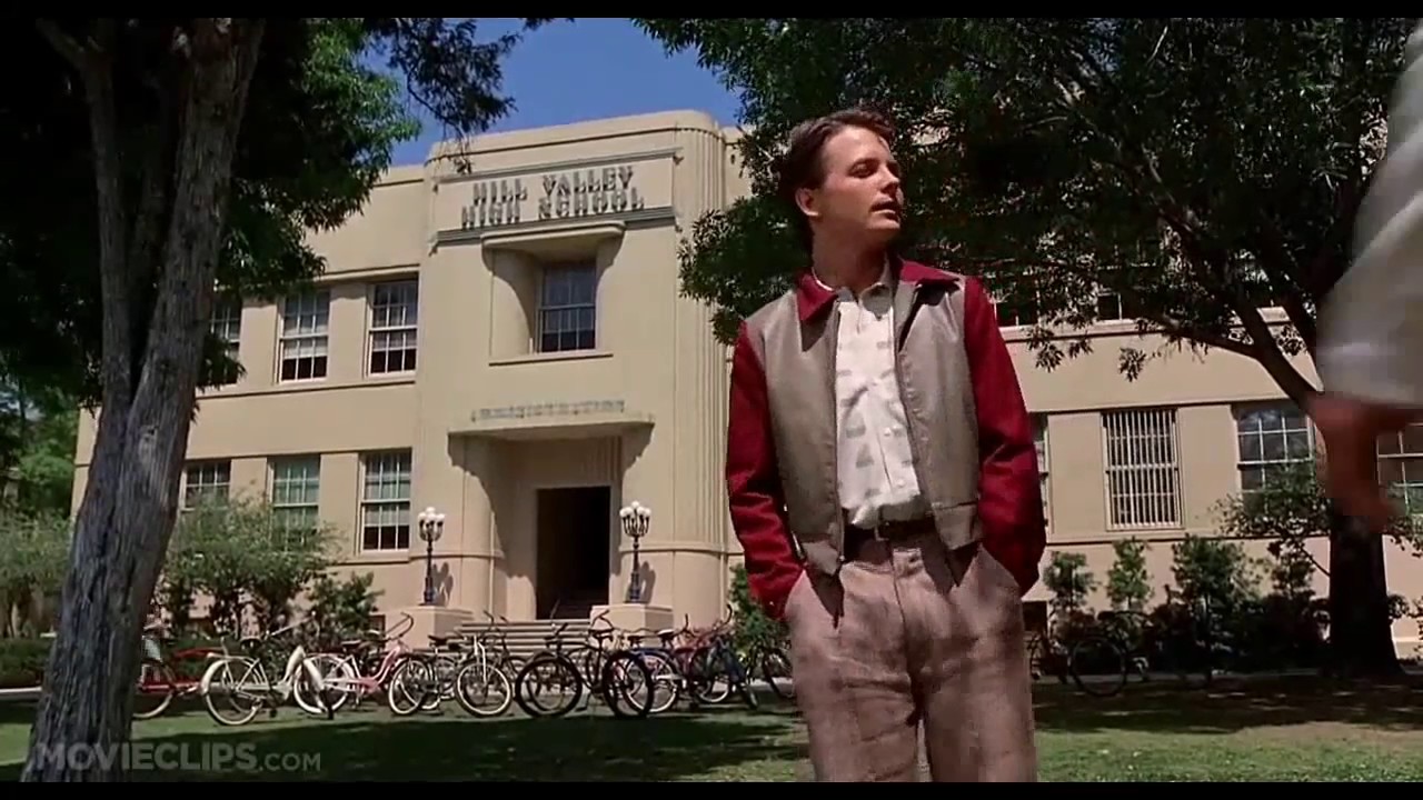 back to the future hill valley high school scene YouTube