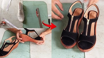 Pattern Making of Wedge  Heel Sandal  (Part-1) | How to Make Sandal  Pattern