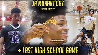 Ja Morant Day + TRIPLE DOUBLE in LAST HIGH SCHOOL GAME (Overtime loss) | 35 PTS, 12 assists & 10 Reb