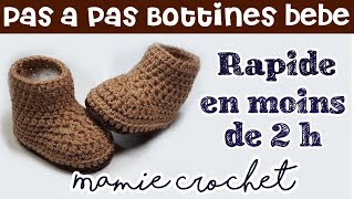 Pas A Pas Bottines Bebe 0 3 Et 3 6 Mois Au Crochet Facile Et Rapide Youtube