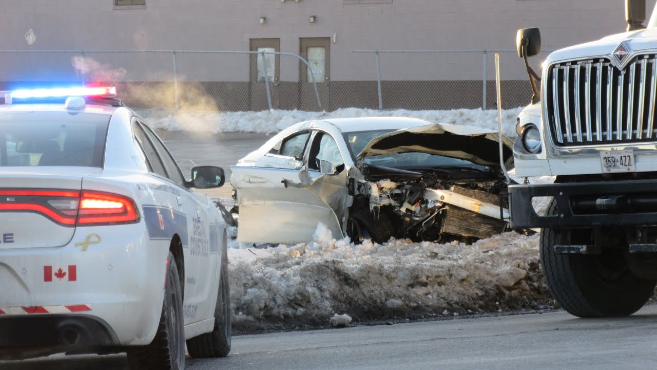 Brampton: Car Crashes After Police Chase 2-06-2023