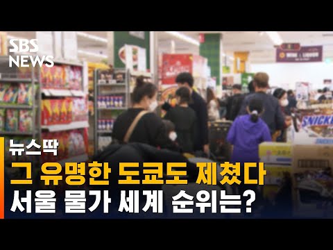   껑충 뛴 서울 물가 도쿄보다 높았다 전 세계 순위는 SBS 뉴스딱