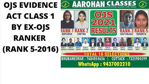 OJS EVIDENCE ACT CLASS 1 BY OJS RANKER(RANK 5 IN 2016)-AAROHAN CLASSES-7684054656