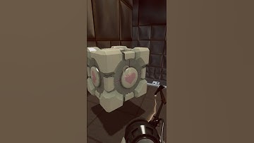 Companion Cube doesnt want to be burned out.. #shorts #portal