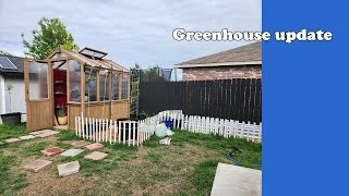 Greenhouse update  Modified door into dutch door