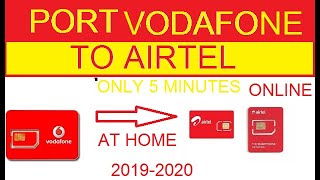 Port Vodafone sim to Airtel at home. Sim Home delivery 2020