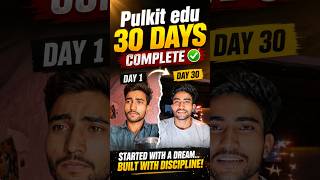 1 Month Completed ❤️ | My YouTube + Study Journey 🚀 #30days #complete #pulkitedu