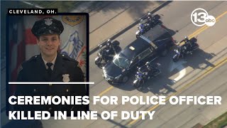 'A good friend': Cleveland police officer killed in line of duty honored with procession, service