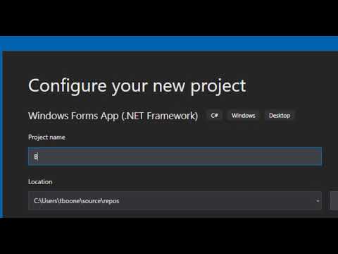 Mechanics: Creating a New Project in Visual Studio 2019