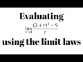 Evaluating the limit of a rational function algebraically