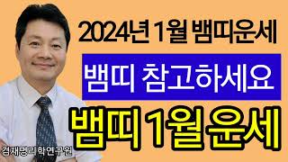 신년운세 2024년 1월달  뱀띠운세 / 종합운 재물운 건강운 애정운   89년생 77년생 65년생 53년생…