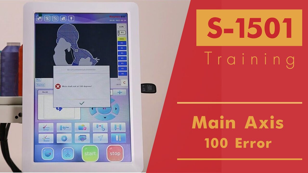 Smartstitch Embroidery Machine S1501 Troubleshooting Main Axis 100