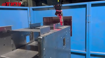 Application case of adding laser seam tracking sensor to Panasonic robot for welding cabinets