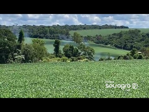 Casa pega fogo na área rural de Cascavel