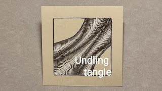 Zentangle 3D patterns No22: Undling tangle
