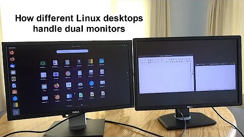 How different Linux desktops handle dual monitors