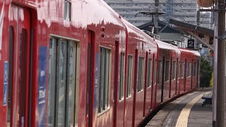 名鉄3700系 3703F 尾西線 異常時訓練 丸渕駅 前2両ドア開