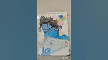 Krishna ji drawing ❤️#krishna #drawing #shorts