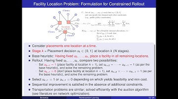 Lecture 7, Spring 2022: Constrained Rollout; Rollout for Discrete Optimization; Minimax Rollout. ASU