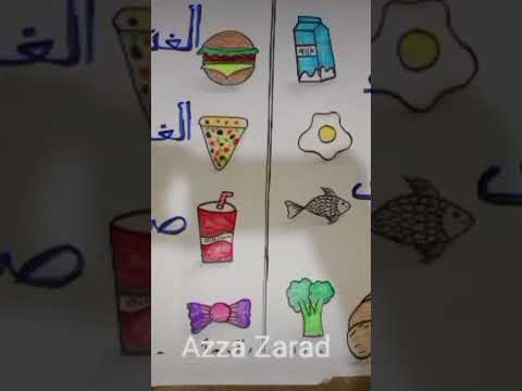 نشاط مدرسي عن الغذاء الصحي والغير صحي