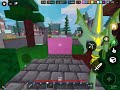 Playing Roblox bedwars