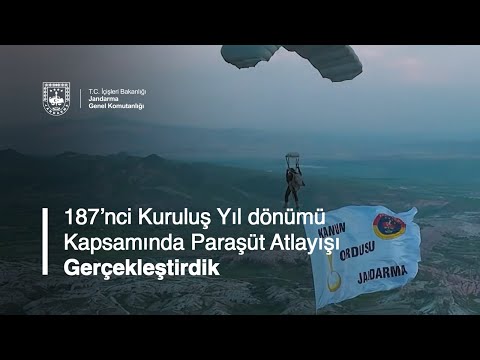 187’nci kuruluş yıl dönümü kapsamında, sıcak hava balonundan paraşüt atlayışı gerçekleştirdi.🇹🇷