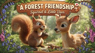 The Squirrel and the Little Deer 🐿️🦌 | A Heartwarming Friendship Story | Moral Story for Kids