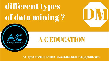 types of data mining | DM | B TECH - CSE | JNTU | A C EDUCATION #3