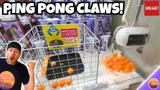 Playing Ping Pong Claw Machines for Amazing Prizes at Round 1! screenshot 3
