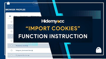 Antidetect browser Hidemyacc | How to import cookies on Hidemyacc