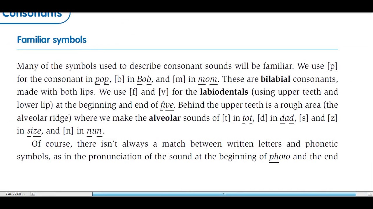 شرح مادة اللغه اداب انكليزي للمرحلة الثالثه الفصل الثالث الدرس الخامس Consonants