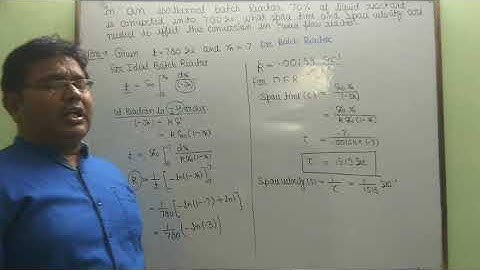 Find out space time and space velocity for mixed flow reactor