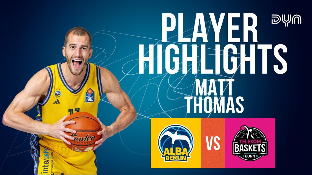 Matt Thomas Highlights vs. Telekom Baskets Bonn | easyCredit BBL | Dyn Basketball