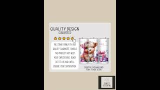 Christmas 20 oz tumbler wrap: Adorable Highland Cow with Gifts Sublimation Design for Skinny Tumb...