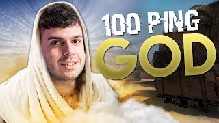 100 PING GOD!