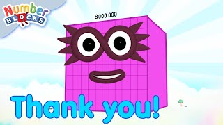 8 Million Subscribers!!  Thank you Number Fans! | Learn to count to 1,000,000 | @Numberblocks