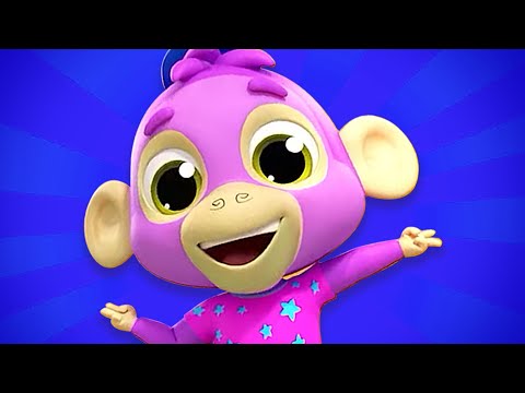 Five Little Monkeys, Nursery Rhyme and Cartoon Video for Babies