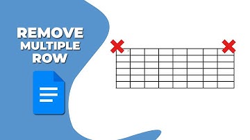 How to remove multiple Row of Table in Google Docs