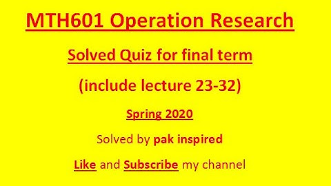 MTH601 Solved quiz spring 2020 and final term preparation