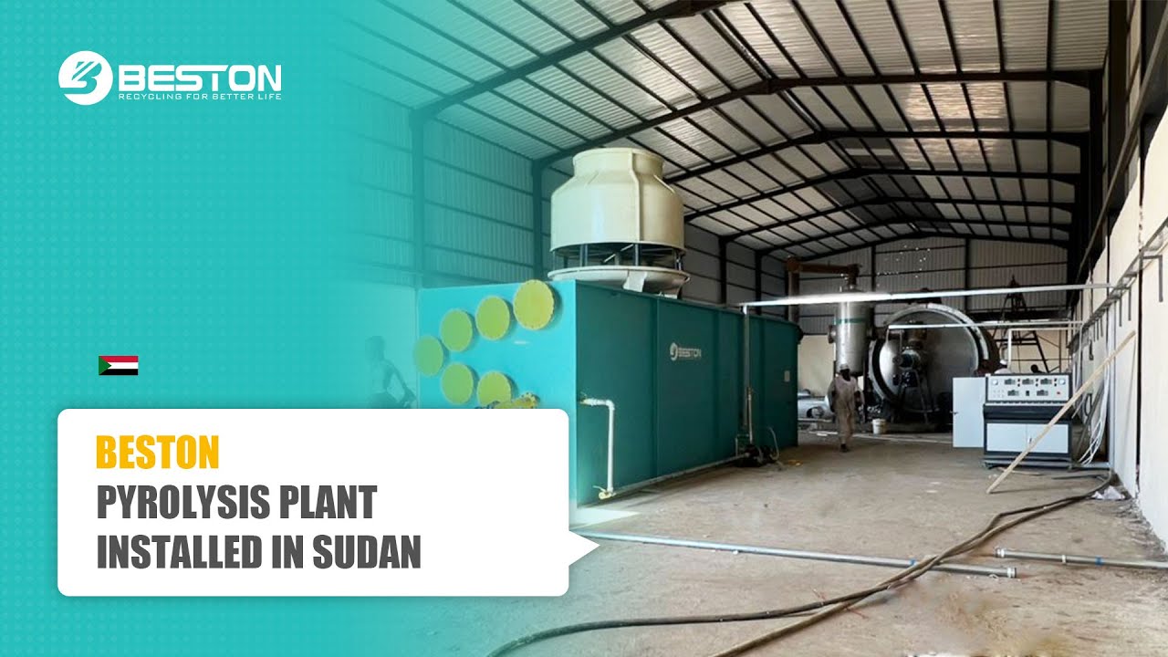 BLJ-16 Beston Semi-continuous Pyrolysis Plant in Sudan Runs Well