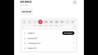 356 Day Bible Plan - Day 147
