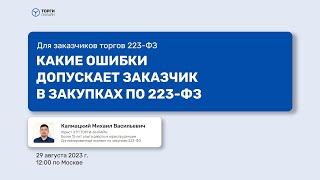 картинка: Какие ошибки допускает Заказчик в закупках по 223-ФЗ