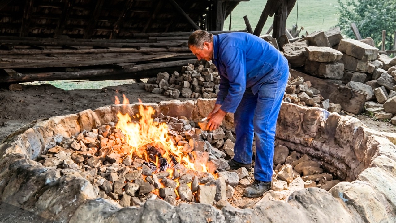 How Stone Was Burned Into Lime!
