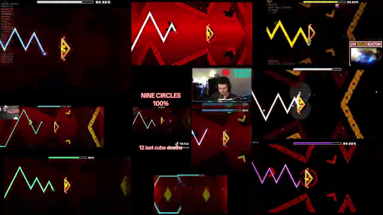 nine circles compilation 10 people beating it all at once