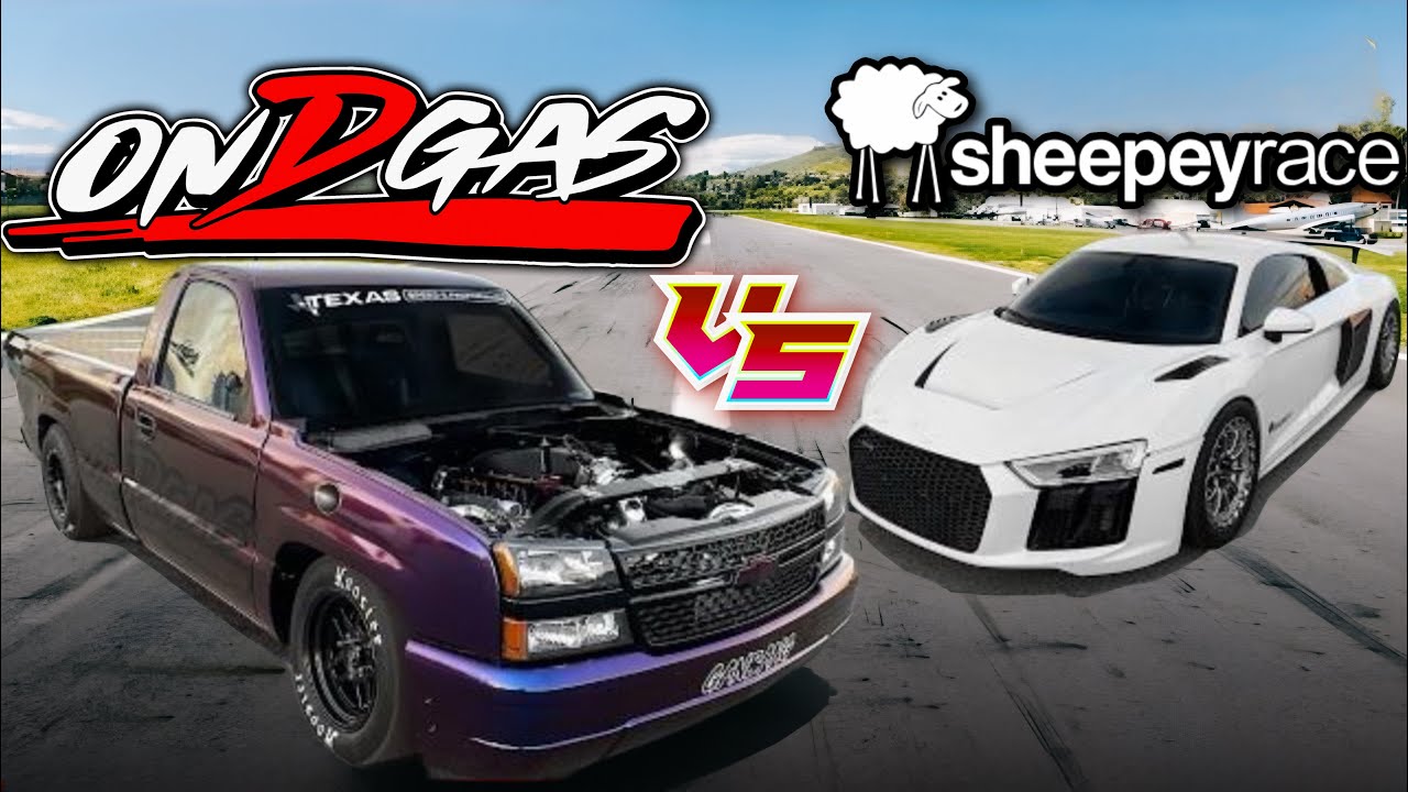 ⁣Twin Turbo Work Truck Vs 1500HP TT Audi R8!