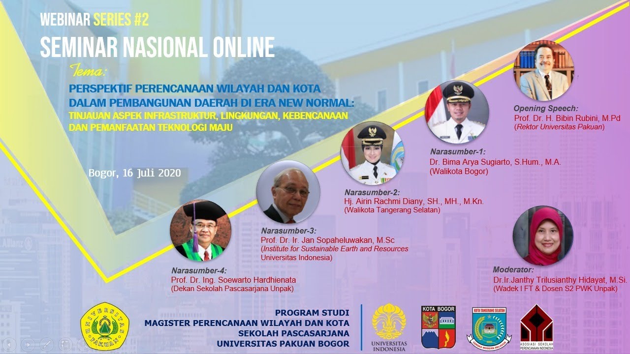 Webinar Series #2 - Seminar Nasional Online | Sekolah Pascasarjana PWK