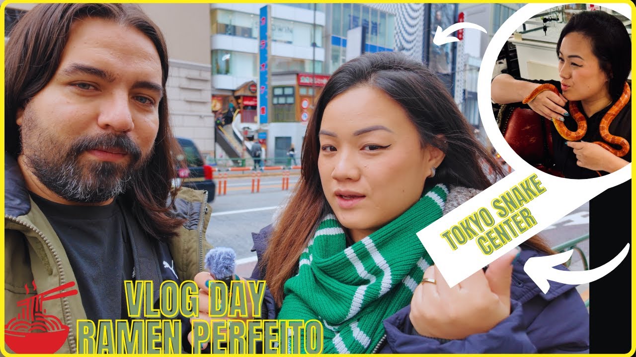 CAFÉ COM COBRAS NO JAPÃO ?Fomos conhecer a Tokyo Snake center e comer o Ramen famoso de Toquio🫶🏼