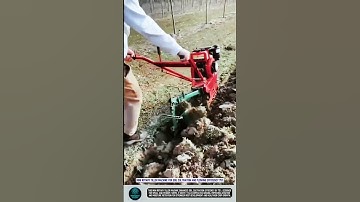 Mini rotary tiller machine for soil cultivation and plowing efficiency 75%